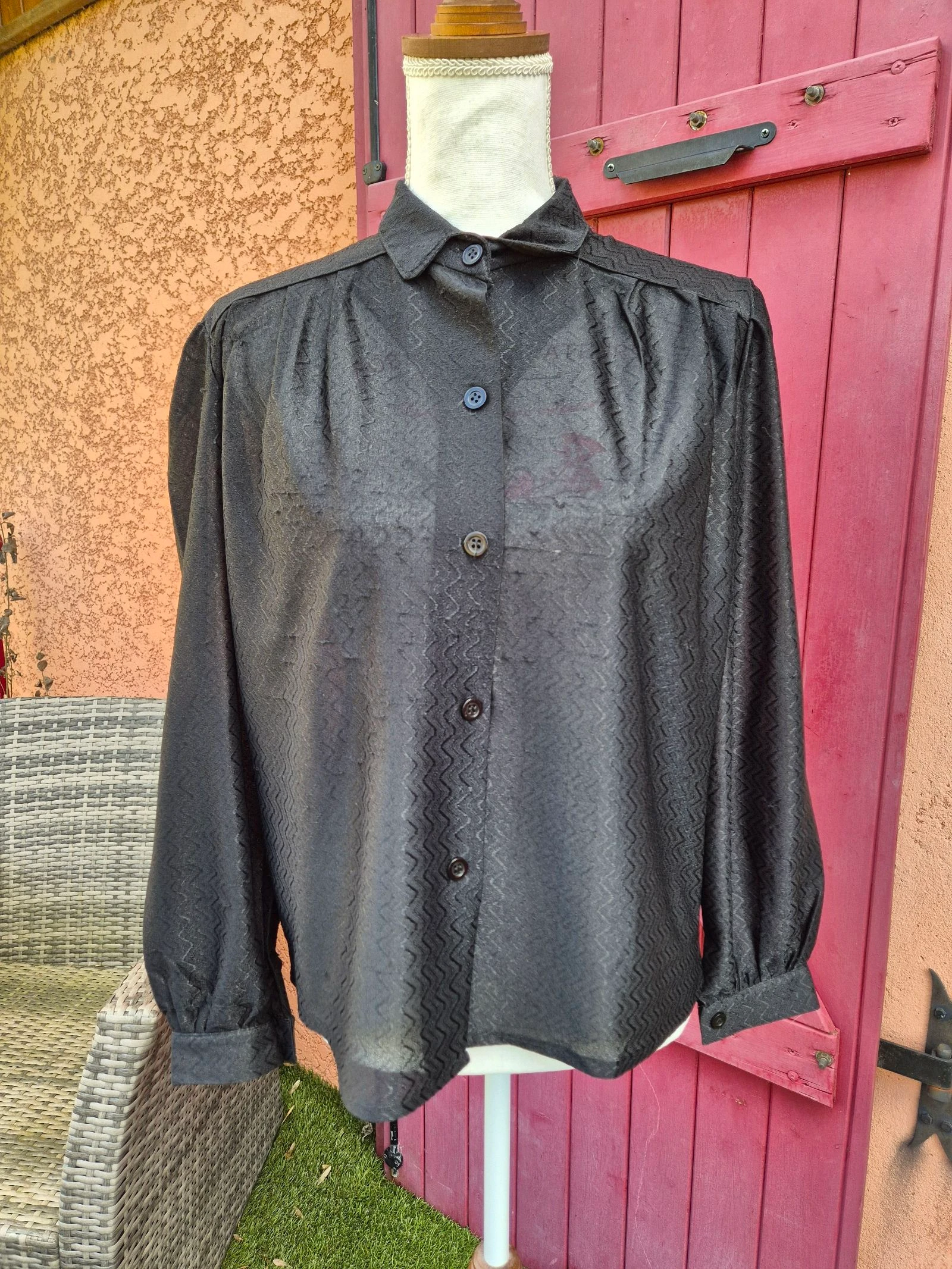 Chemise transparente à manches longues pour femme
